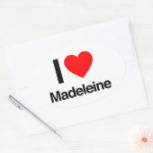 ik hou van madeleine ovale sticker (Envelop)
