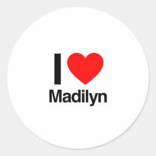 ik hou van madilyn ronde sticker