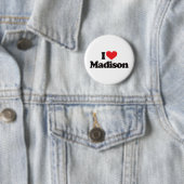 Ik hou van Madison Ronde Button 5,7 Cm (In situ)