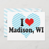 Ik hou van Madison, WI Briefkaart (Voorkant / Achterkant)