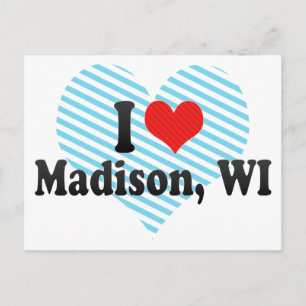 Ik hou van Madison, WI Briefkaart