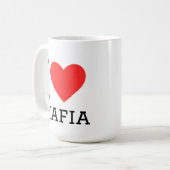 Ik hou van maffia koffiemok (Voorkant links)