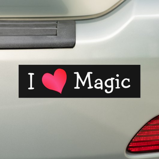 Ik hou van Magisch Bumpersticker (Op auto)