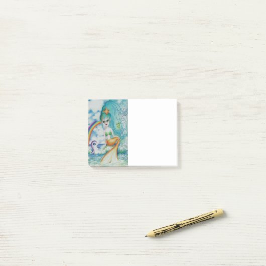 Ik hou van magische mystieke mermaïden post-it® notes (Op bureau)