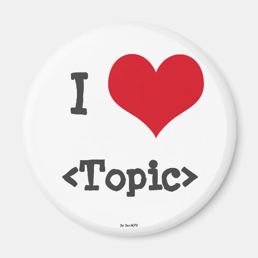 Ik hou van ____ magneet (Voorkant)