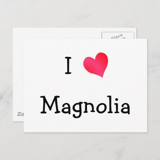 Ik hou van Magnolia Briefkaart (Voorkant / Achterkant)
