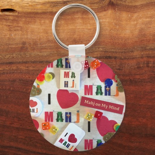 Ik hou van mah jongg sleutelhanger (Voorkant)