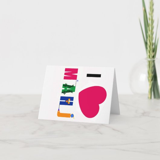 Ik hou van Mahj Notecard Kaart (Voorkant)
