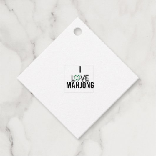 Ik hou van Mahjong Bedankjes Labels (Voorkant)