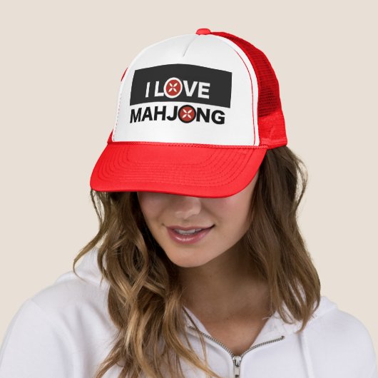 Ik hou van mahjong het is mijn tas trucker pet (In situ)
