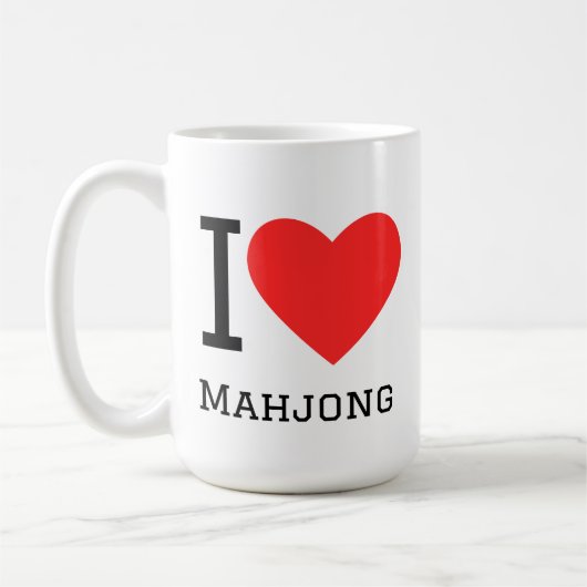 Ik hou van mahjong koffiemok (Links)