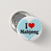 Ik hou van Mahjong Ronde Button 3,2 Cm (Voorkant /achterkant)