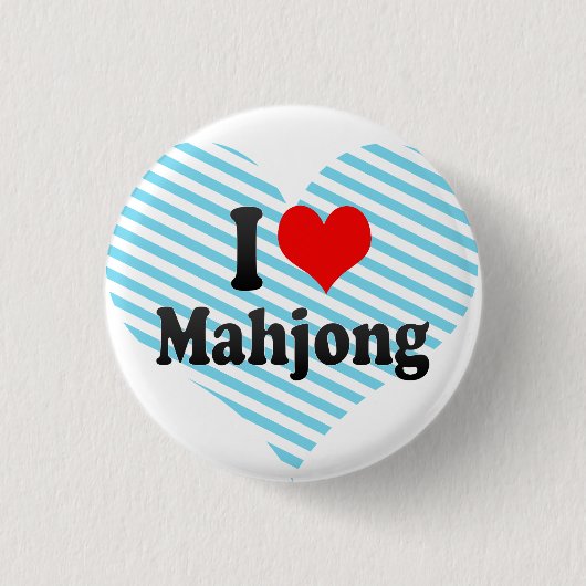 Ik hou van Mahjong Ronde Button 3,2 Cm (Voorkant)