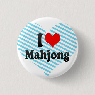 Ik hou van Mahjong Ronde Button 3,2 Cm