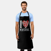 Ik hou van mahjong schort (Gedragen)