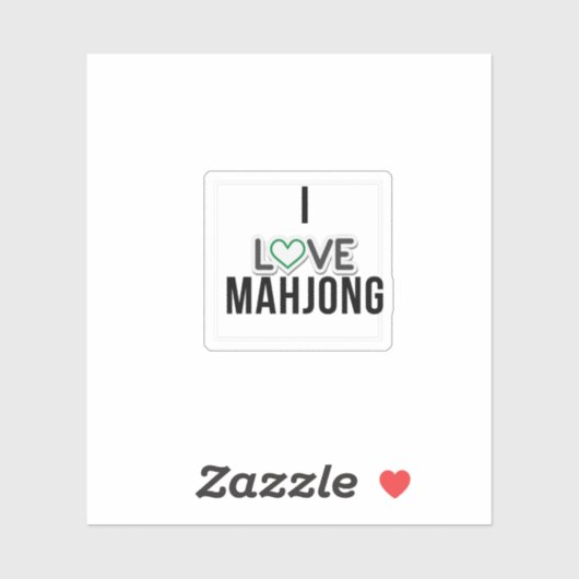 Ik hou van Mahjong Sticker (Vel)