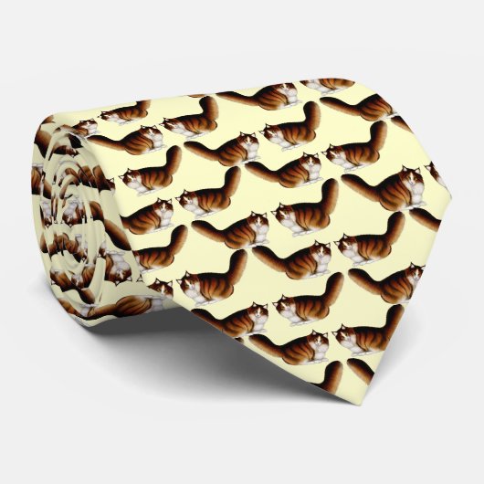 Ik hou van Maine Coon Cats Stropdas (Opgerold)