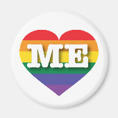 Ik hou van Maine Gay Pride Rainbow Heart Magneet (Voorkant)