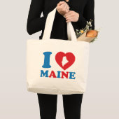 Ik hou van Maine Grote Tote Bag (Voorkant (product))