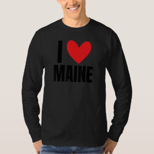 Ik hou van Maine kreeft Portland Lewison Bangor Pi T-shirt