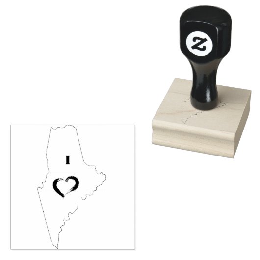 Ik hou van Maine | Rubberstempel (Gestempeld)