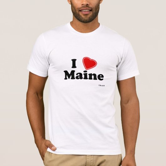 Ik hou van Maine T-shirt (Voorkant)