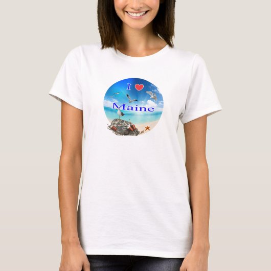 Ik hou van Maine T-shirt (Voorkant)