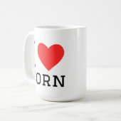 Ik hou van maïs koffiemok (Voorkant links)