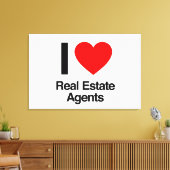 Ik hou van makelaars canvas afdruk (Insitu (Woonkamer))