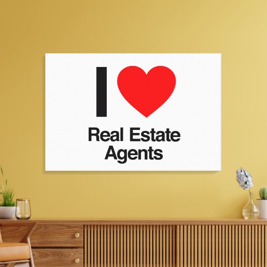Ik hou van makelaars canvas afdruk (Insitu (Woonkamer))
