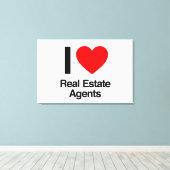 Ik hou van makelaars canvas afdruk (Insitu (Houten vloer))