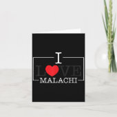 Ik hou van Malachi Hart Familienaam Malachi Groovy Kaart (Voorkant)