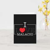 Ik hou van Malachi Hart Familienaam Malachi Groovy Kaart (Gele Bloem)