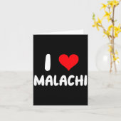 Ik hou van Malachi - Hart - Naam  Kaart (Gele Bloem)