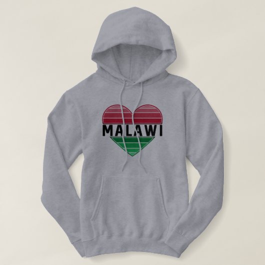 Ik hou van Malawi, Malawisch hart Hoodie (Design voorkant)