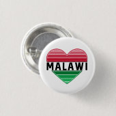 Ik hou van Malawi, Malawisch hart Ronde Button 3,2 Cm (Voorkant /achterkant)