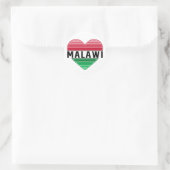 Ik hou van Malawi, Malawisch hart Ronde Sticker (Tas)
