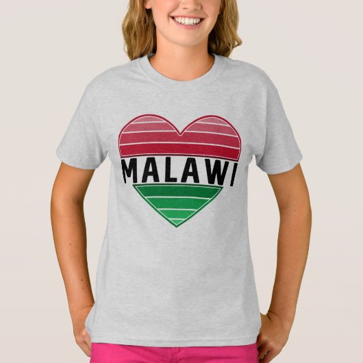 Ik hou van Malawi, Malawisch hart T-shirt (Voorkant)
