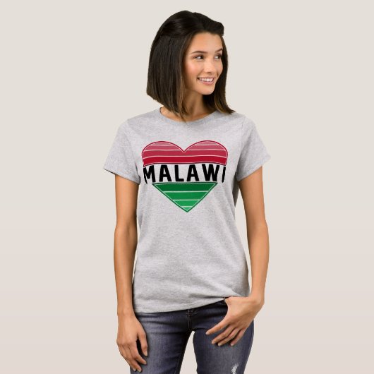Ik hou van Malawi, Malawisch hart T-shirt (Voorkant volledig)
