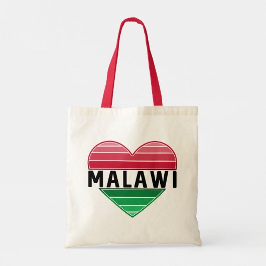Ik hou van Malawi, Malawisch hart Tote Bag (Achterkant)