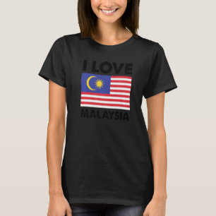 Ik hou van Maleisië als ik de Maleisische familie T-shirt