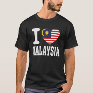 Ik hou van Maleisië Hart Souvenir Liefhebbers Trot T-shirt