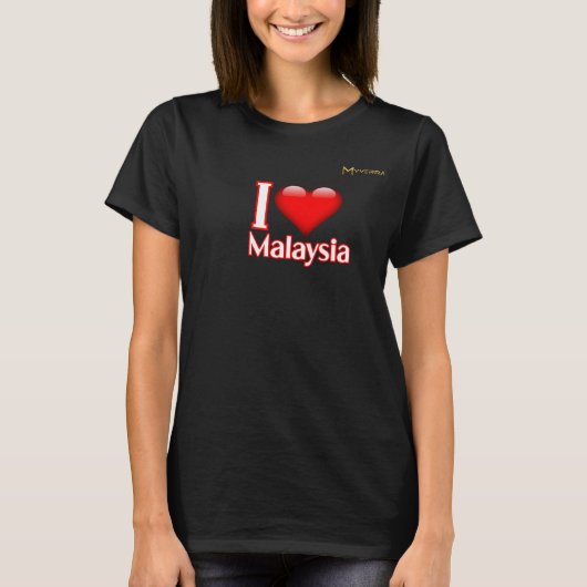 Ik hou van Maleisië T-shirt (Voorkant)