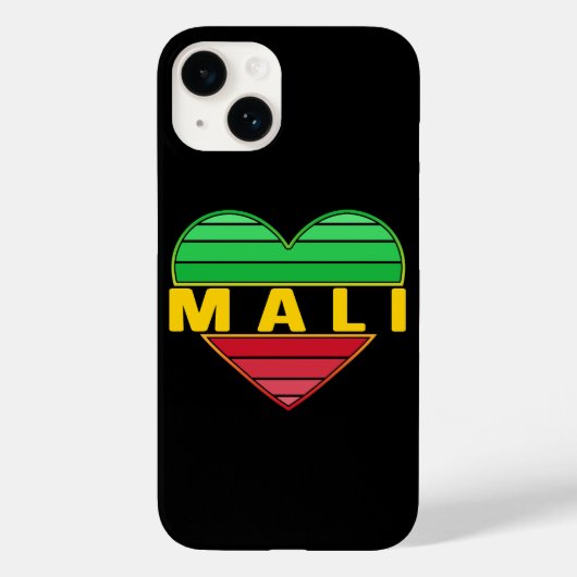 Ik hou van Mali, Malinees hart Case-Mate iPhone Case (Achterkant)