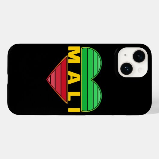 Ik hou van Mali, Malinees hart Case-Mate iPhone Case (Achterkant (horizontaal))