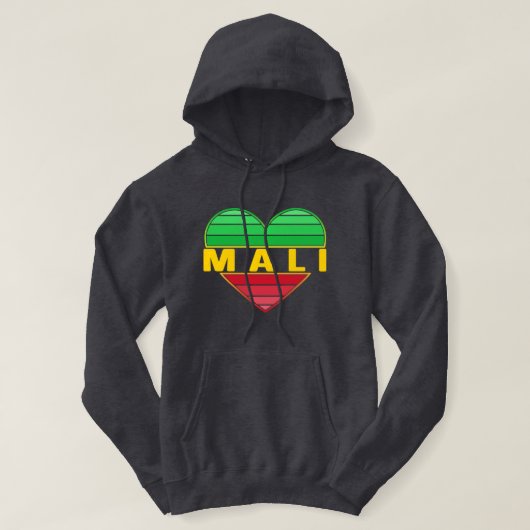 Ik hou van Mali, Malinees hart Hoodie (Design voorkant)
