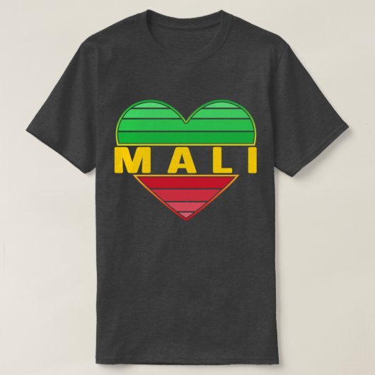 Ik hou van Mali, Malinees hart T-shirt (Design voorkant)