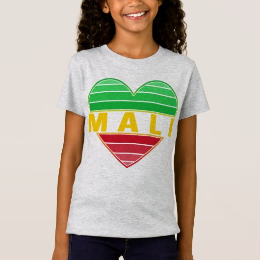 Ik hou van Mali, Malinees hart T-shirt (Voorkant)
