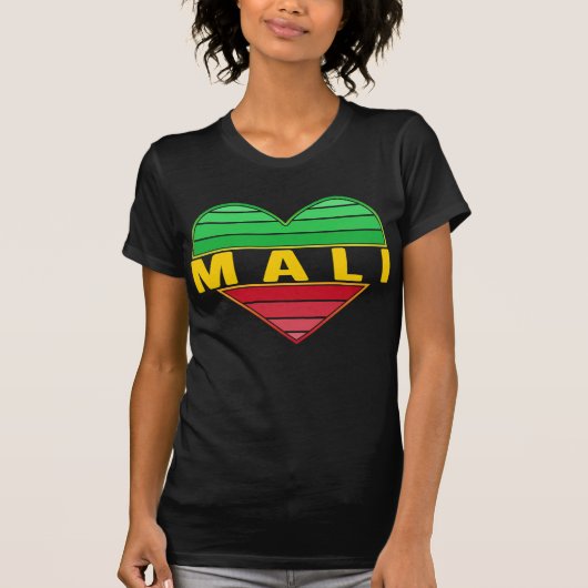 Ik hou van Mali, Malinees hart T-shirt (Voorkant)