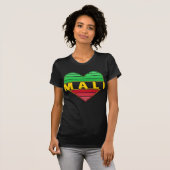 Ik hou van Mali, Malinees hart T-shirt (Voorkant volledig)
